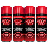 4X Paint Factory Red Fluorescent Neon Spray Paint 200ml Spray Paint